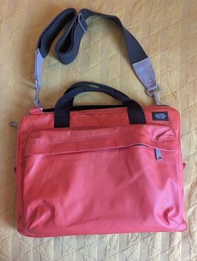 Men's Orange Canvas Messenger Briefcase - Jack Spade